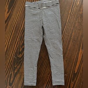 Primary leggings, black and white stripes, size 4. Never worn.